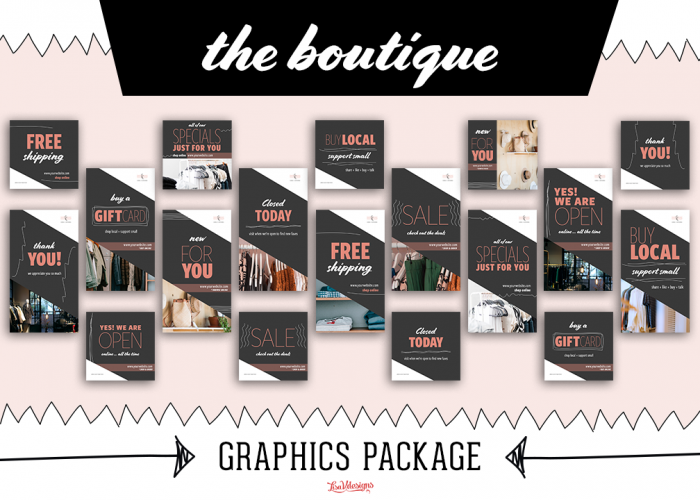 The Boutique Social Media Graphics Package