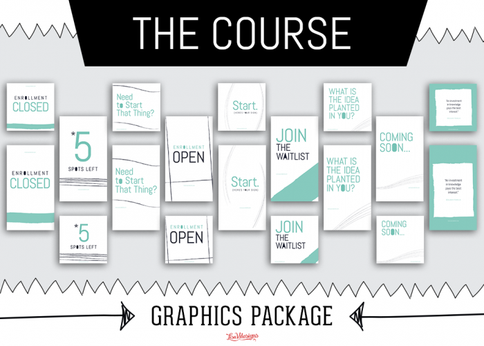 The Course Social Media Graphics Package